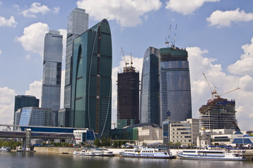 Plakat Moscow, modern buildings