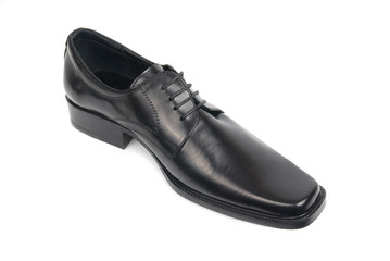 Man's black shoe