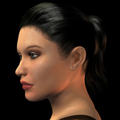 Portrait junge Frau mit kurzen Haar