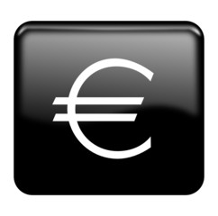 Euro symbol glossy icon