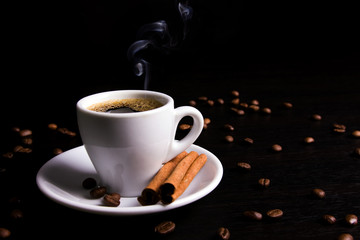 Cup of coffee on the table
