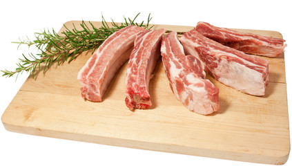 Costine di maiale. Pork, meat.