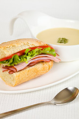 sandwich and soup