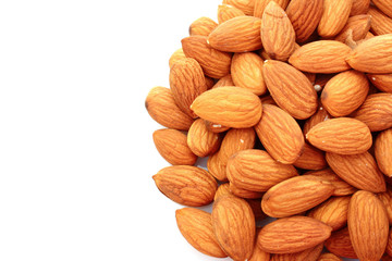 Almond isolated on white