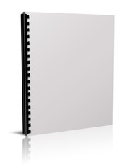 Blank Book, 3d asset, blank comb file, white page, hard cover, adapt, notebook, pad, report,...