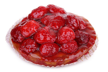 tarte sur fond blanc