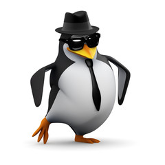 3d Penguin does his dance