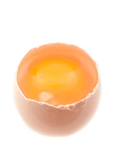 Open egg and yolk