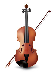 Fototapeta premium Violin isolated on white Vector