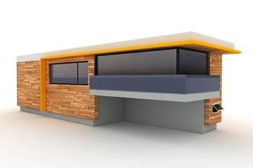 3d house isolated on white