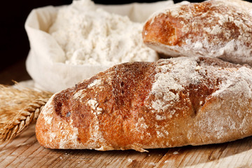 fresh bread on the table
