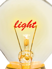 Word light in lamp