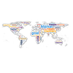 Naklejka premium model of a global business