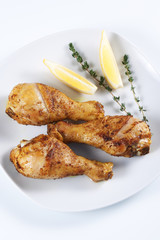 Roasted chicken legs