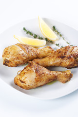Roasted chicken legs