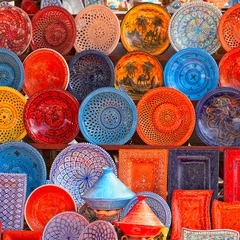 Foto op Canvas earthenware in tunisian market © Nataliya Hora