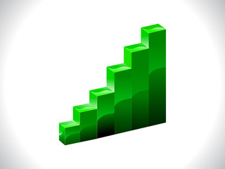 abstract green business progress chart