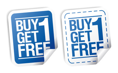 Promotional sale stickers.