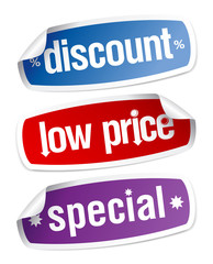 Stickers for discount sales.
