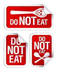 No eating sign.