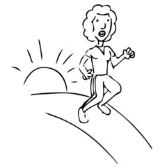 Sunrise Track Female Runner