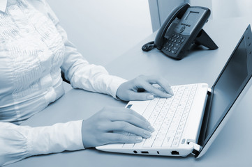 Hands of a young girl