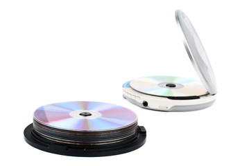 Cd-player and CDs.