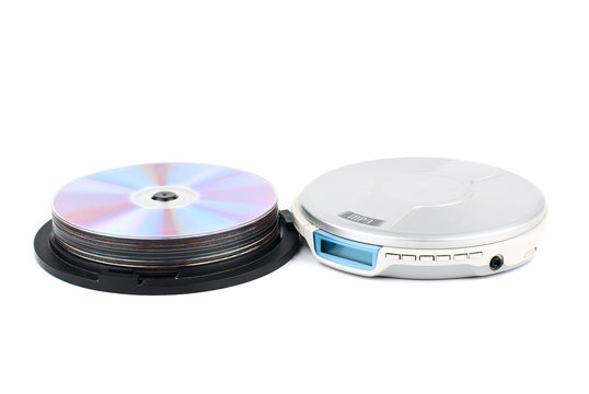 CD-player and CDs.