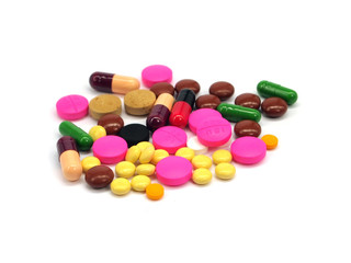 Obraz na płótnie Canvas tabletki farmaceutyczne i kapsułki