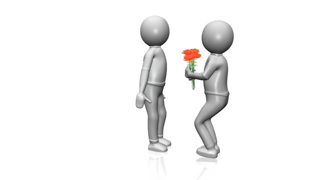 Animation of a marriage proposal