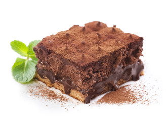 Chocolate Cake truffle over white