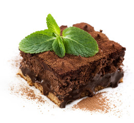 Chocolate Cake truffle over white