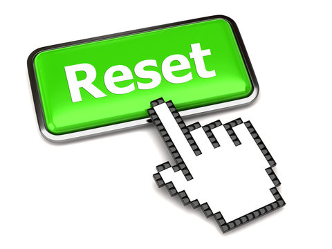 Green Reset Button And Hand Cursor