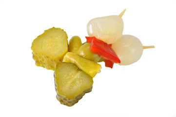 Banderillas sobre fondo blanco.