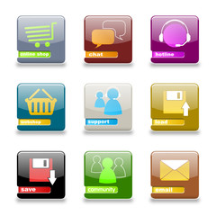 Buttonset spare Web bunt