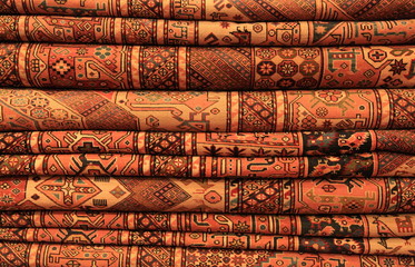 Persian carpets on display in Teheran