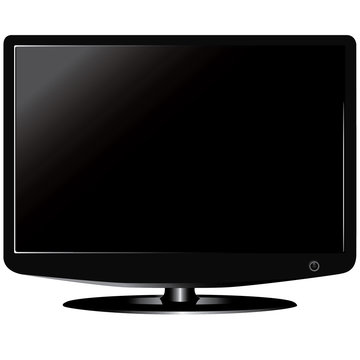 Ecran plat vue de face. Ecran t&eacute;l&eacute;vision