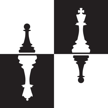 Chessmen reflection