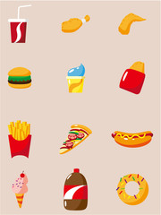 cartoon fast food icon