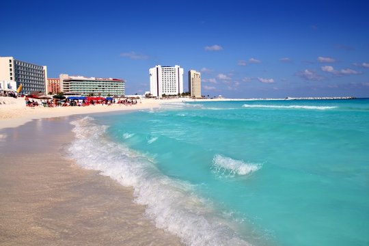 Cancun caribbean sea beach shore turquoise