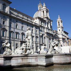 Fototapeta na wymiar Fontana del Moro, Piazza Navona