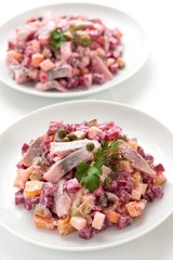 Herring and beetroot salad
