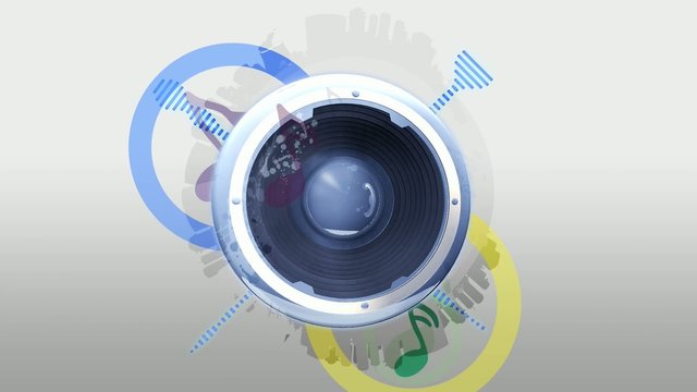 Animation speaker note de musique