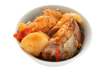 fish stew in a bowl