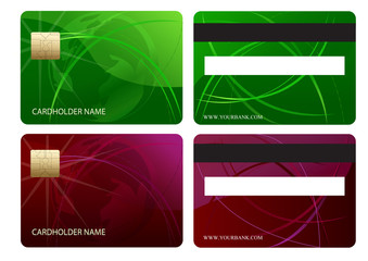 Abstract chip business credit card