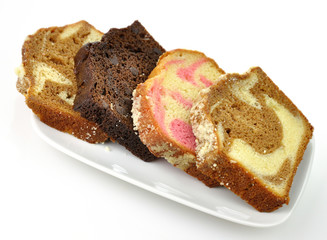 assortment of loaf cake slices