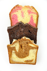 assortment of loaf cake slices