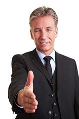 Manager reicht seine Hand