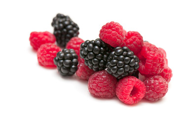 blackberry and raspberry