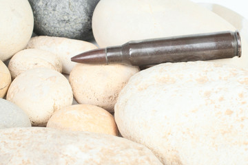 Bullet on a stones